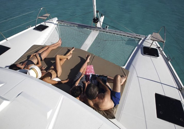 Yacht anchored off Lazarus